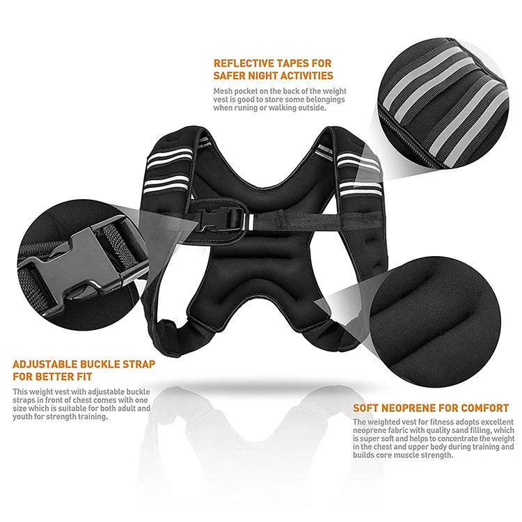 Adjustable Fill Iron Sand Weight Vest Training Plate