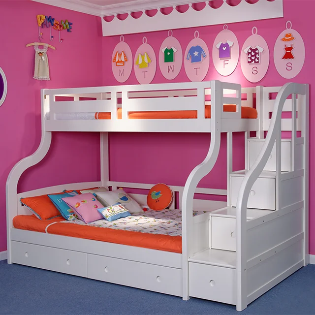 Wood Children Bed Room Furniture Wooden Bunk Bed Stairs for Kids Customized Furniture bunk beds kids