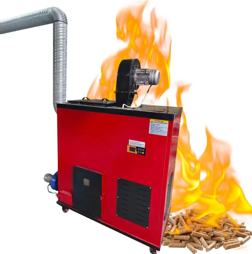 Cheap Price 70kW Real Fire Burning Fireplace Water Warm Stove Biomass Pellet Furnace