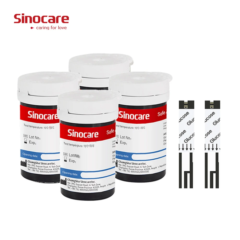 Sinocare 50 pcs Blood Glucose Test Strips Price Code Free Blood Glucose Test Strips Quick Check Blood Glucose Test Strips