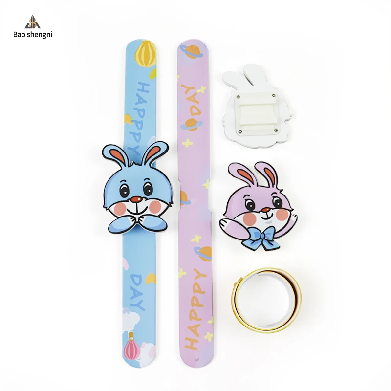 2023 Custom Design Rubber Silicon Snap LED Wrist Watch Digital Sports Watch Cartoon Slap Bracelet Watch For Kid