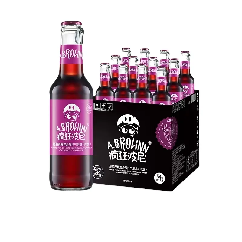 hot sale China Beverages 275 ml Sparkling Water Bottled Soda Drink