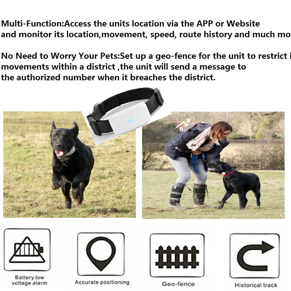 TKSTAR TK911 Pet Tracking Locator High-precision Cat Dog collar GPS Tracker anti loss Supports WIFI Free PC APP Online Tracking