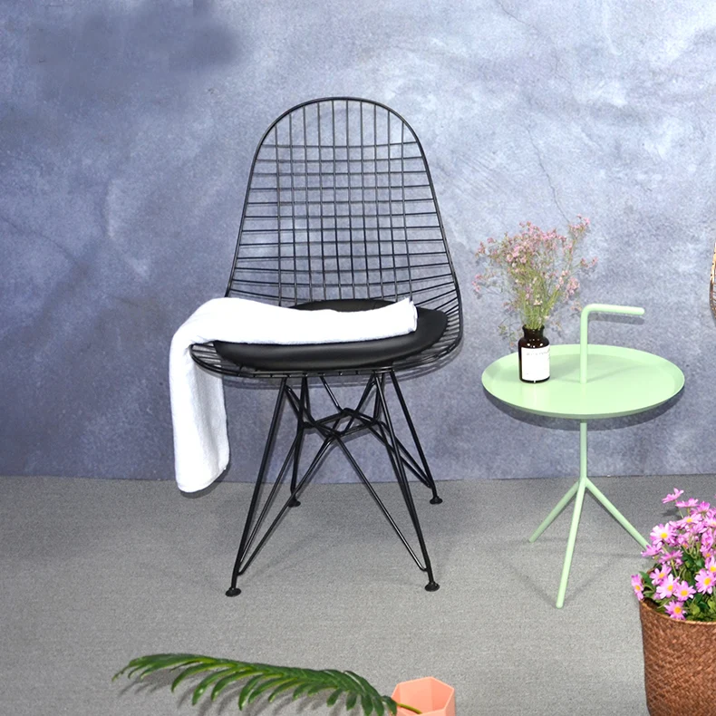 
nice deisgn Black or White Wire Chair Modern Design Classic coffee metal cheap chair 