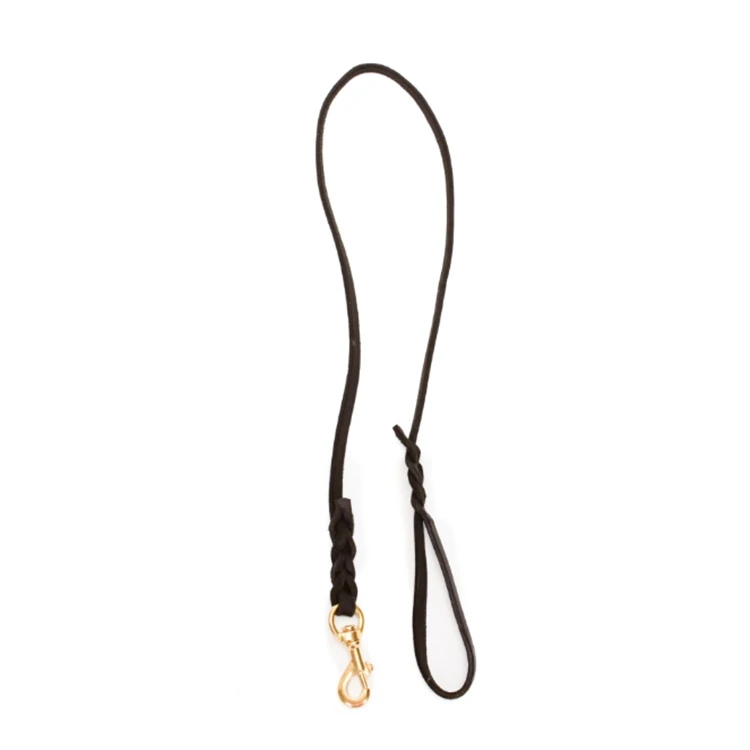 Hot Selling Pet competition Dog Leash Cow Leather Chain German shepherd Leads Traction Rope Cow Leather Dog Leash