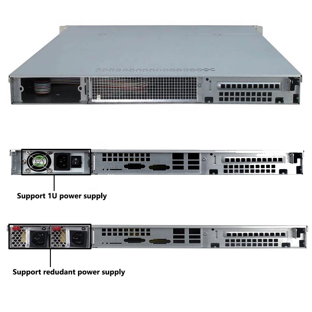 1U Rackmount Server case/chassis  with 4 Hot-Swappable SATA/SAS Drive Bay, MiniSAS /SATA connector 4 bay nas chassis