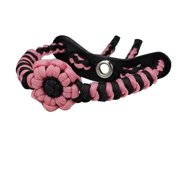 550 paracord custom outdoor adjustable bow wrist sling survival hunting shooting Custom Flower with Snake Knot Bow Sling