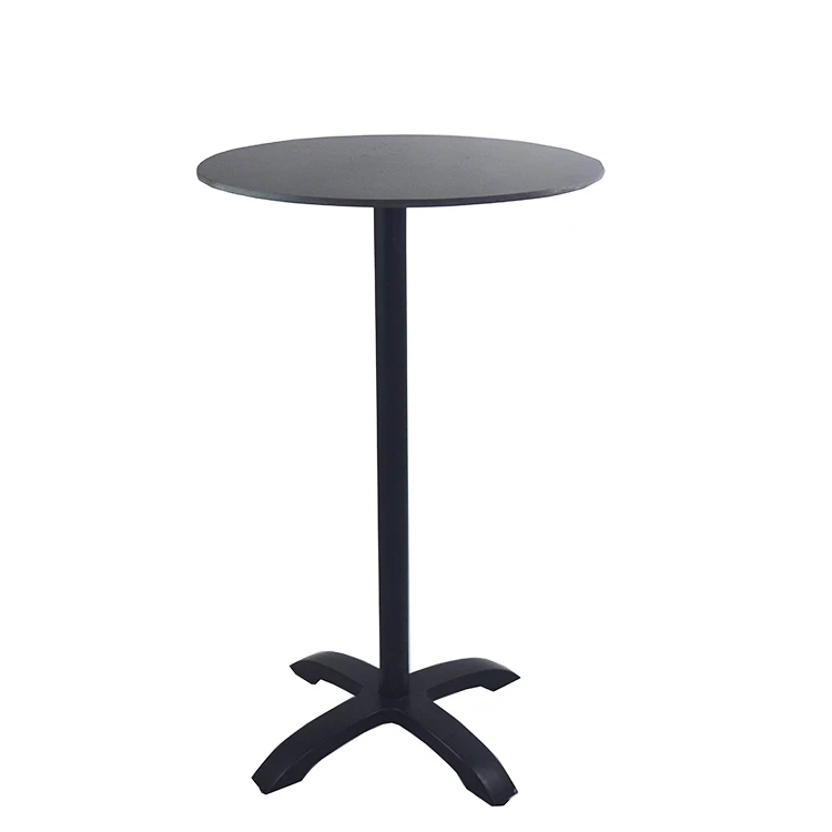 Aluminum HPL board round Bar Table for Outdoor Furniture Cafe Shop and Patio
