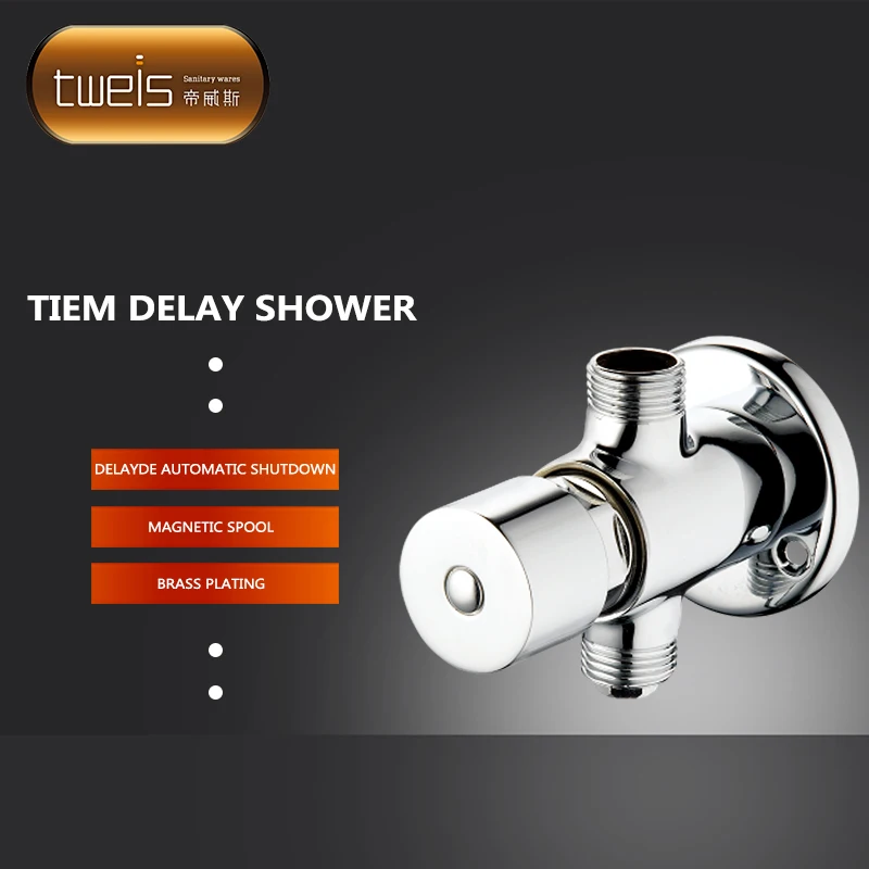 Factory direct price high quality time delay single cold shower bathroom accessories