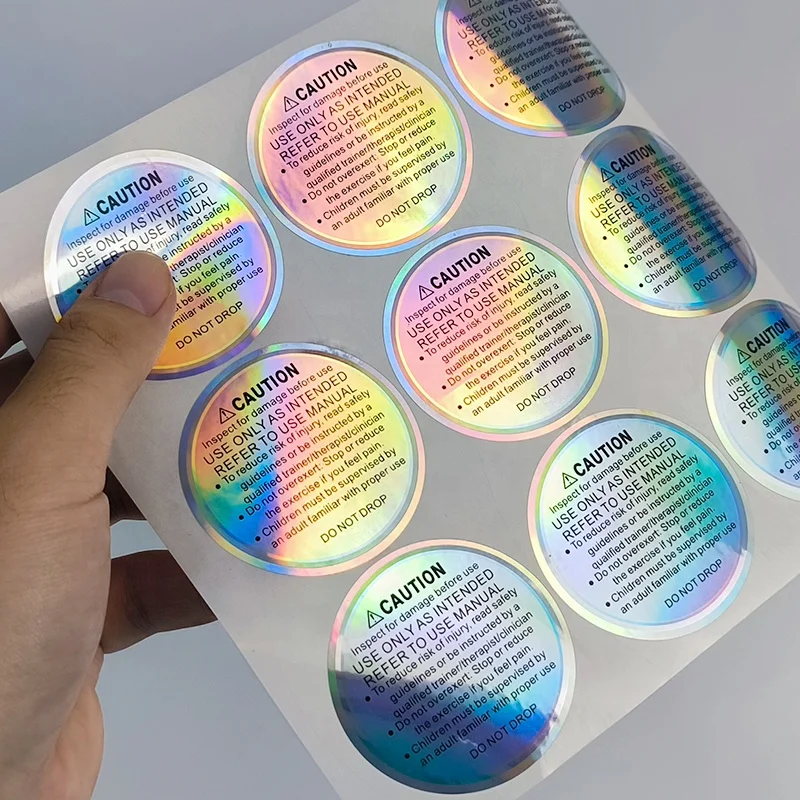 High Quality Crystal Code Paper A3 For Clothing Custom Security Clear Holographic Film Silver Hologram Sticker Printing