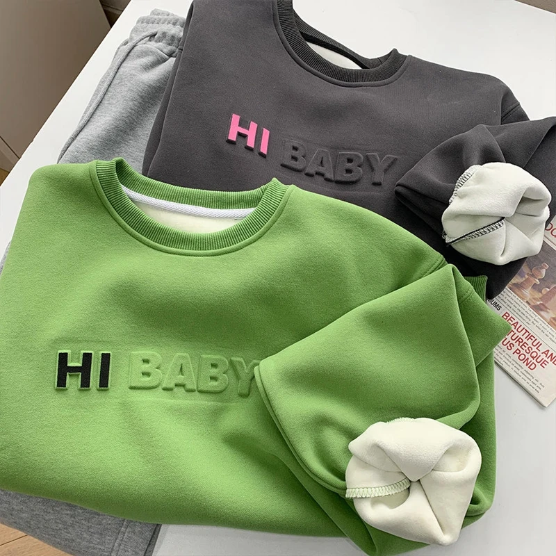 Clothing Manufacturers Heavy Weight Sweater Custom 3D Embossed Crewneck Sweatshirt