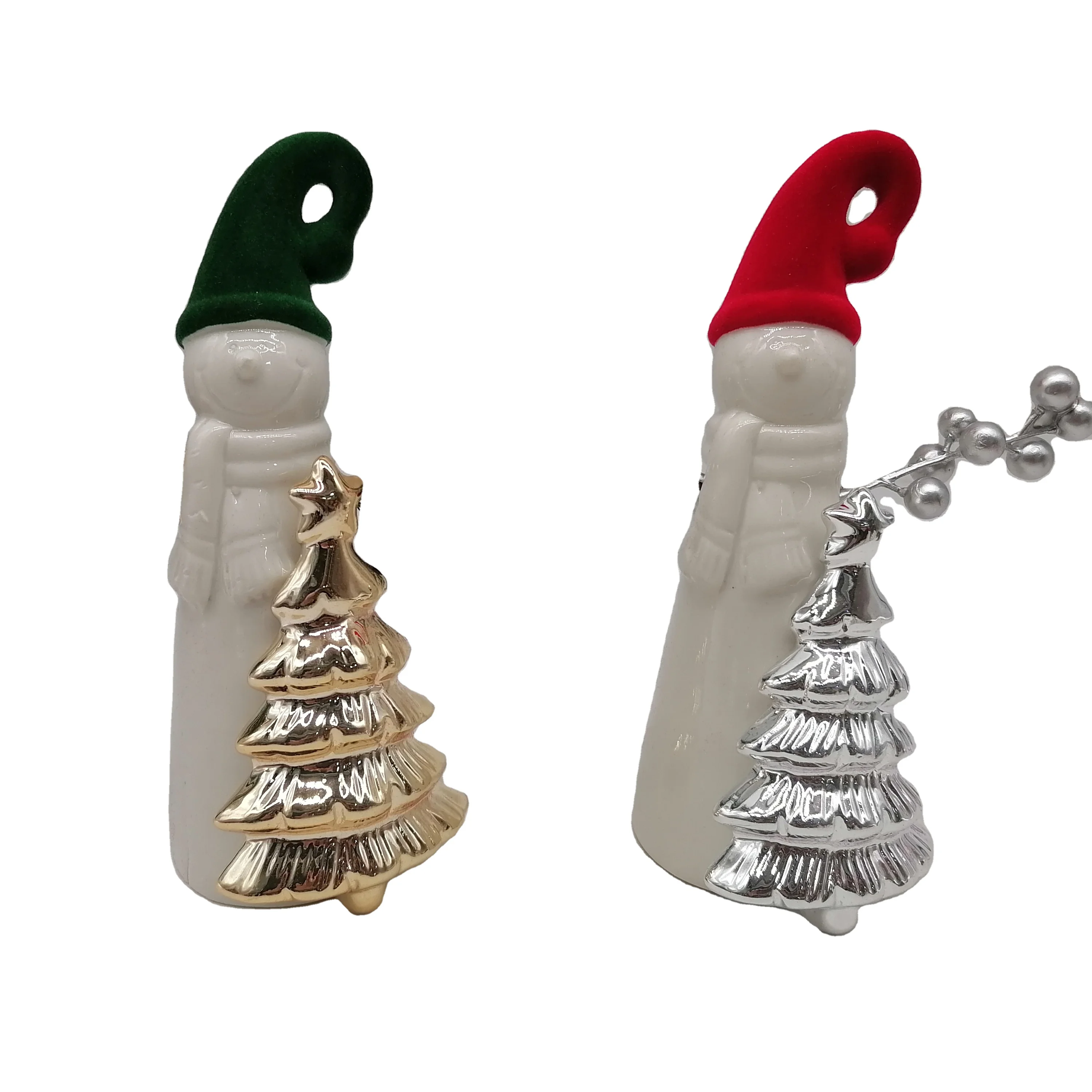 Customized Doll Ornament New Year Christmas Gift Children Faceless Doll Wearing a hat and holding a Christmas tree