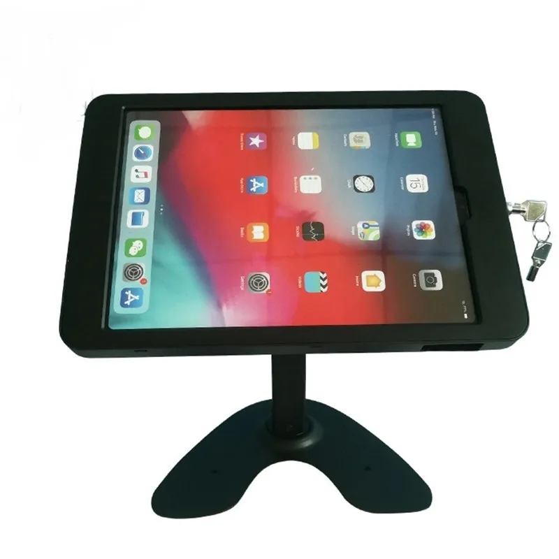 Вращающийся металлический Настольная подставка держатель для 12 9 дюймов iPad Pro 3/4 розничная продажа POS сенсорный экран безопасности с замком