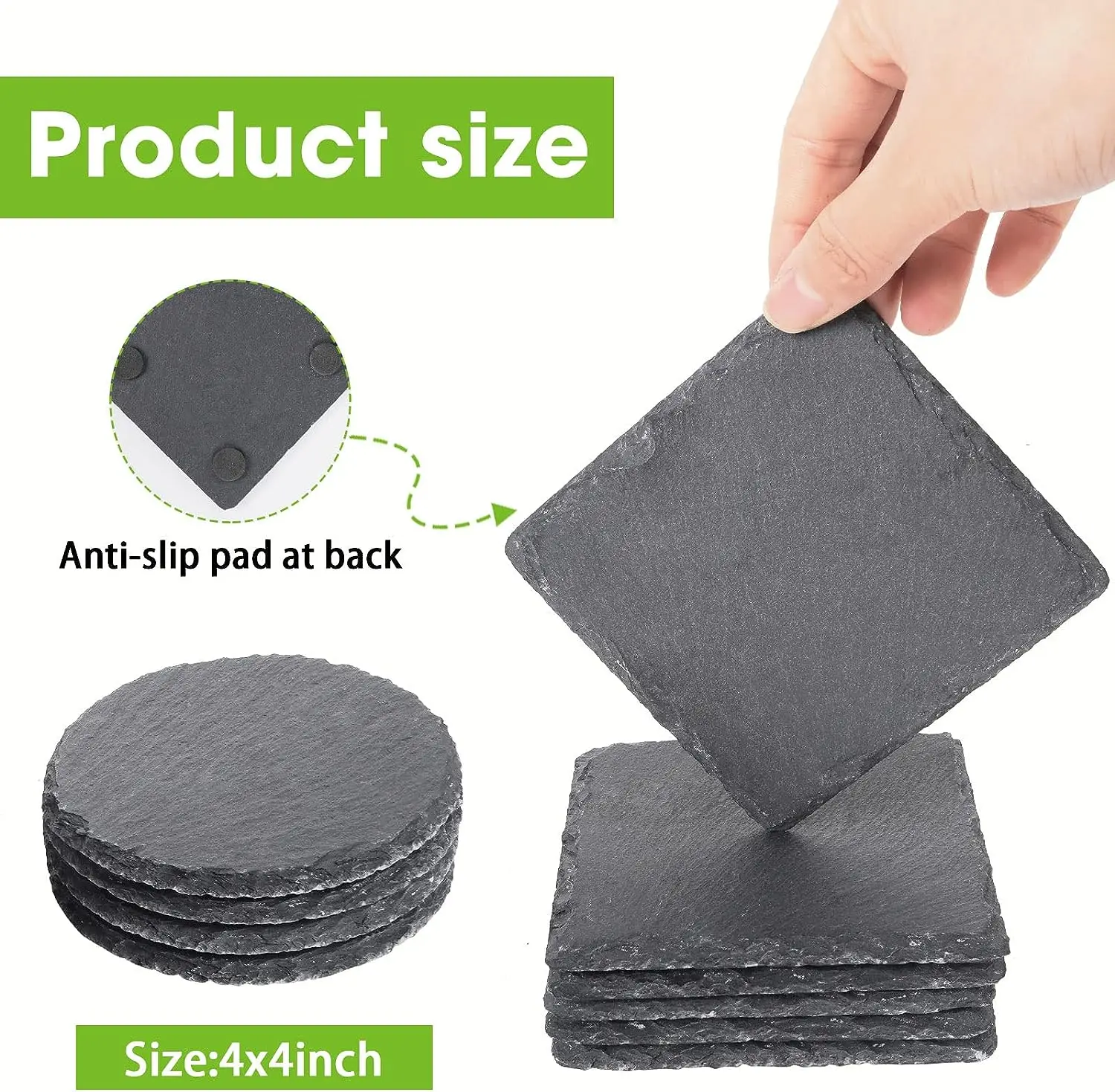 good price sublimation slate coaster bulk stone roller stone coaster for sale