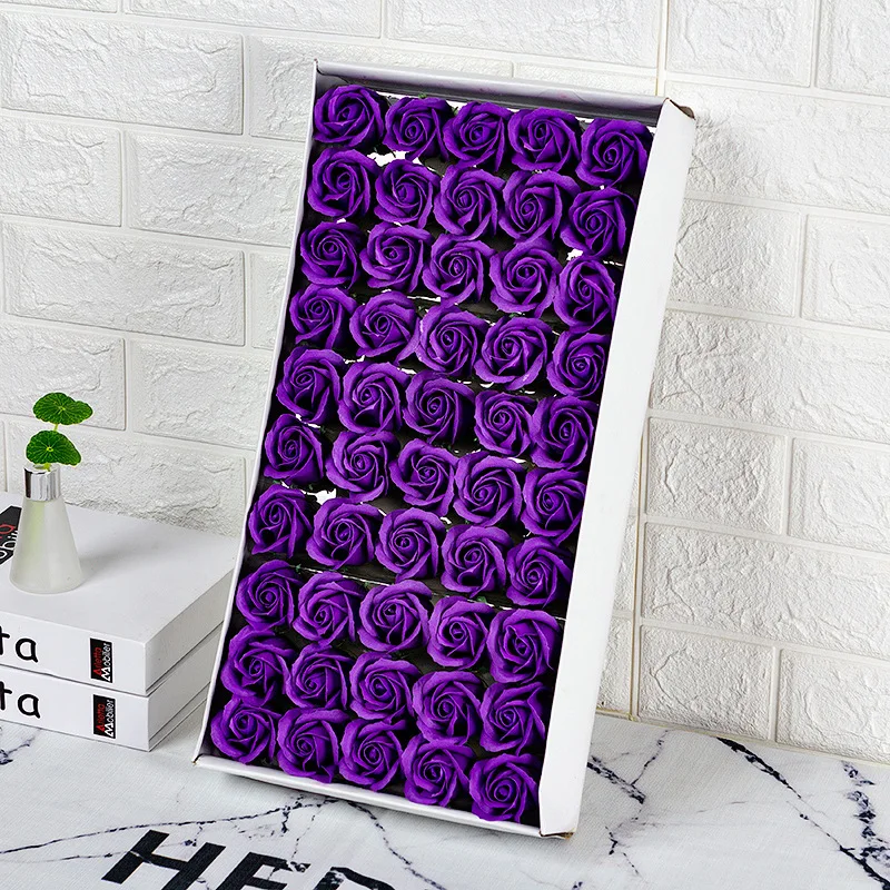 Оптовая продажа с фабрики, трехслойное мыло в подарок на день Святого Валентина, цветы розы