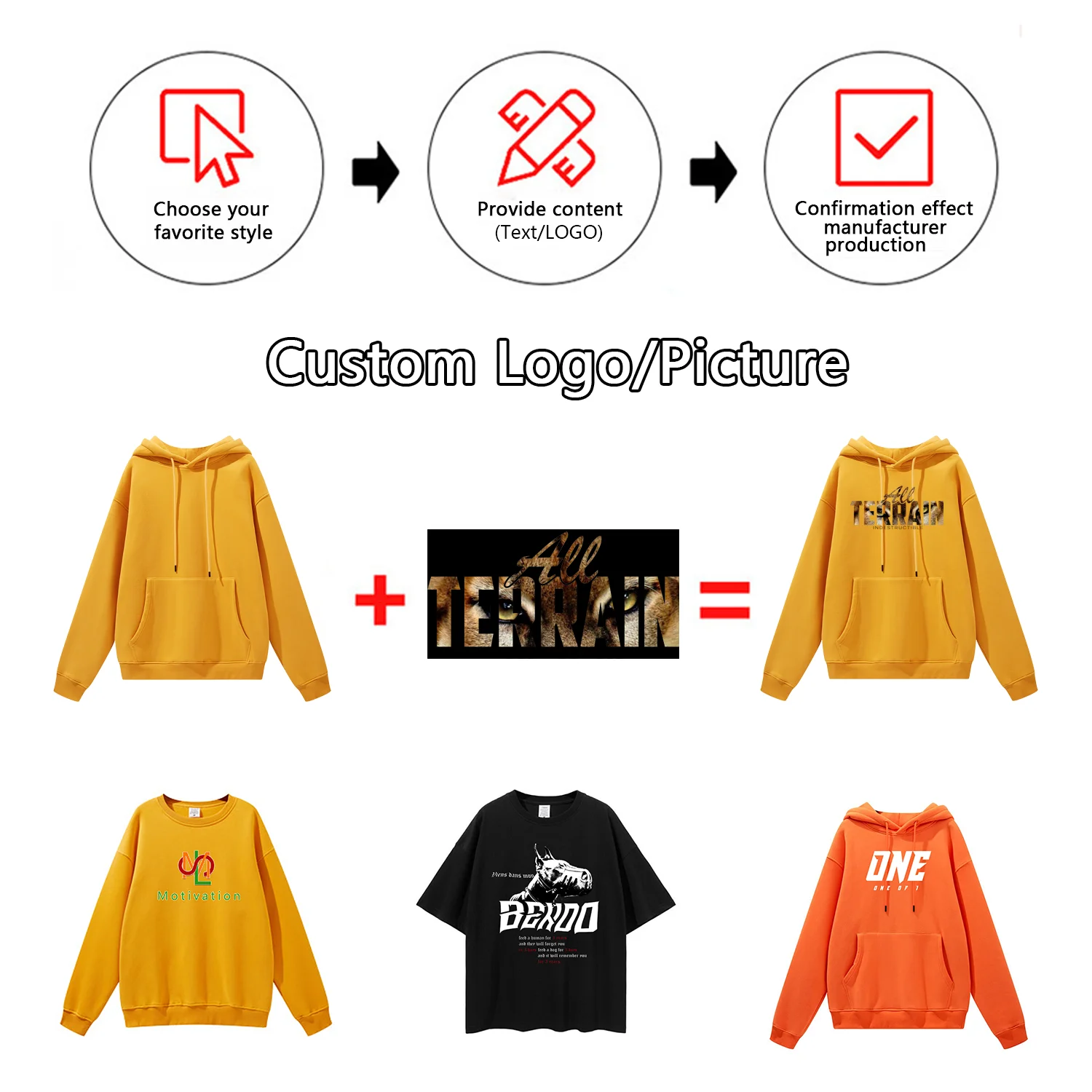 4 Custom All Over Print Hoodie Puff Printing Cotton Zipup Hoodie Zipper Heavyweight Fleece Full Zip Up Hoodie