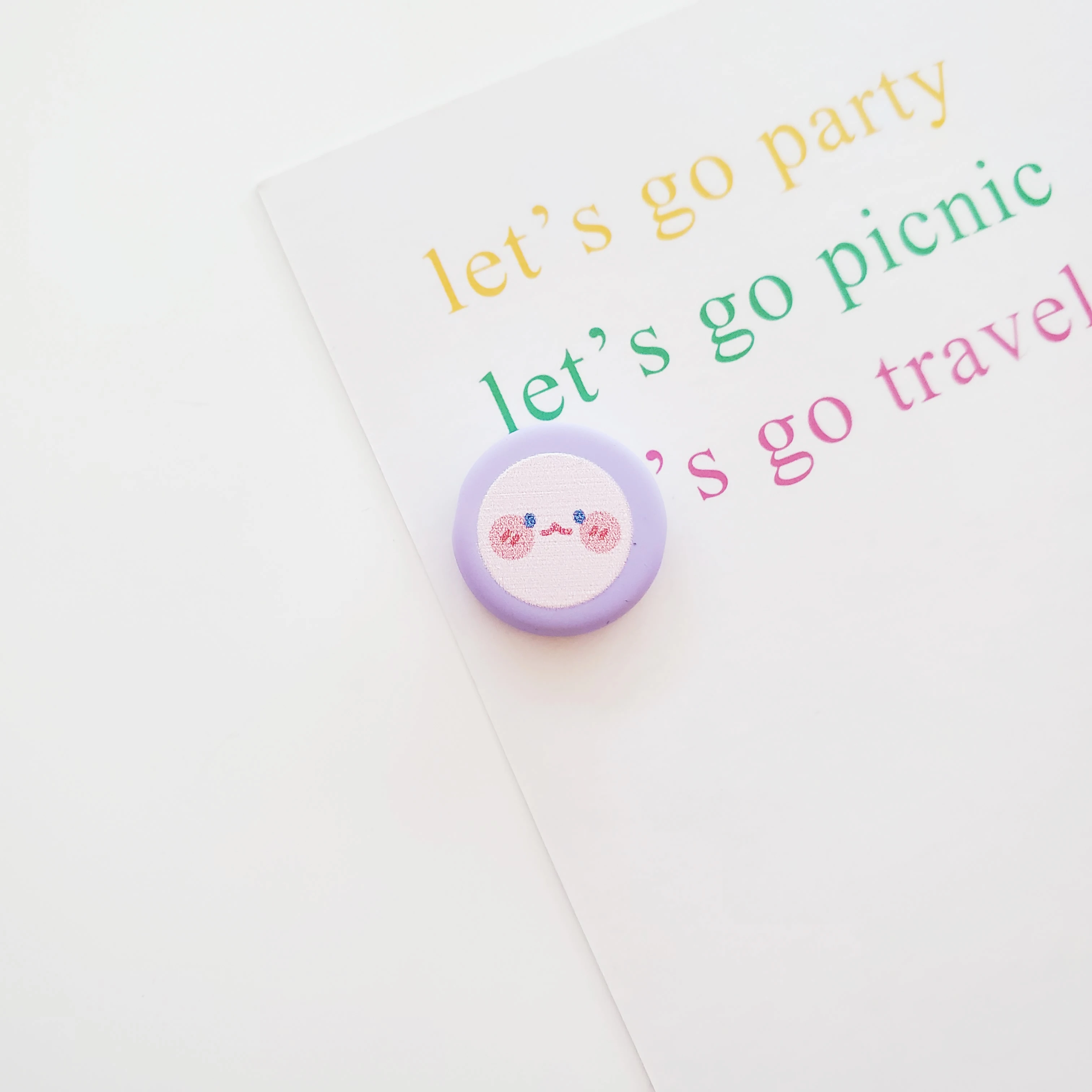 2021 Latest beads Acrylic rubber printing straight hole loose beads Polymer Clay Beads for jewelry making