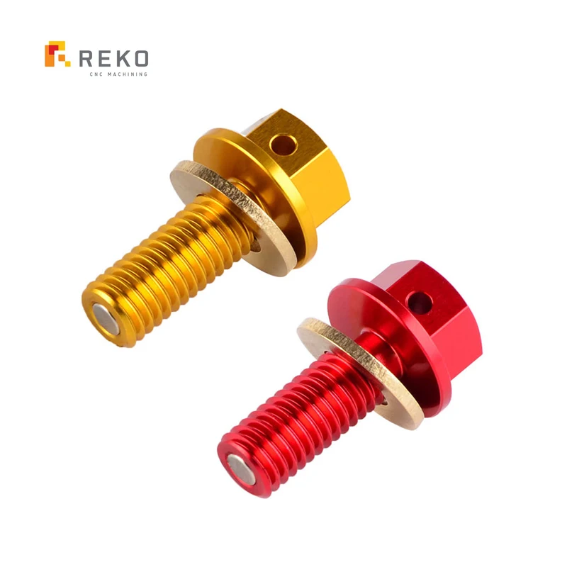  CNC Machined Aluminum Alloy Oil Pan Nut M18*1.25 Magnetic Engine Drain Plug Bolt for