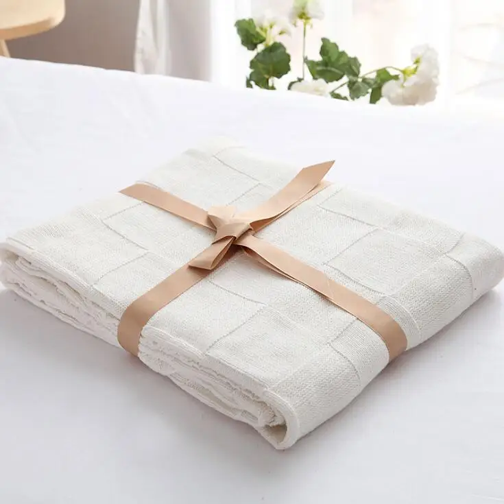 High quality cotton soft and comfortable photographic knitted blanket
