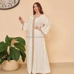 J & H 2022 г. оптовая продажа caftan marocain высококачественные мусульманские платья-Абайи вышитые халаты мусульманская