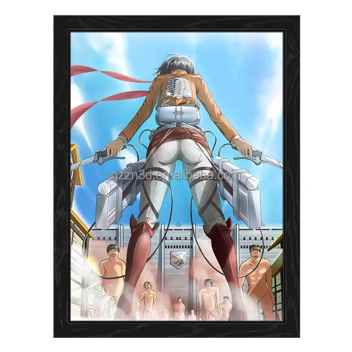 PET Stock  lenticular 3d anime poster for home decoration