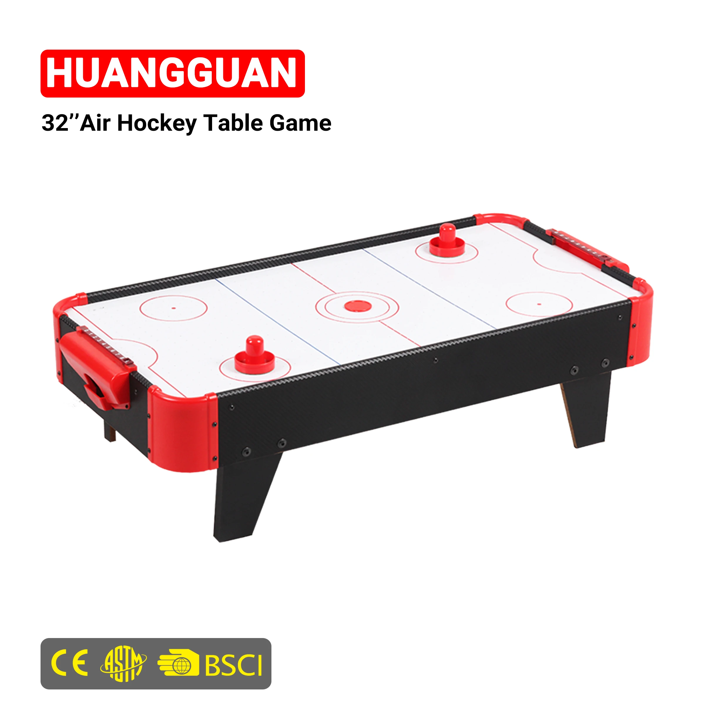 Huangguan 30 Inch Factory Whole Sale Ice Hockey Games Table For Kids Power Pusher Air Hockey For Sale