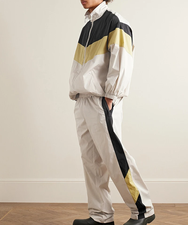 custom men sweatpants stacked and loose slim fit overalls drawstring pants blank pant for nylon