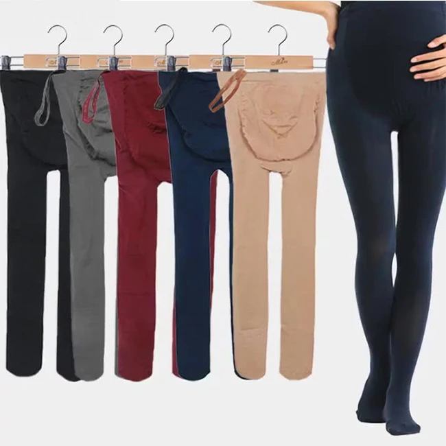 60 модные красивые эластичные непрозрачные колготки с промежностью регулируемые Колготки для беременных женщин