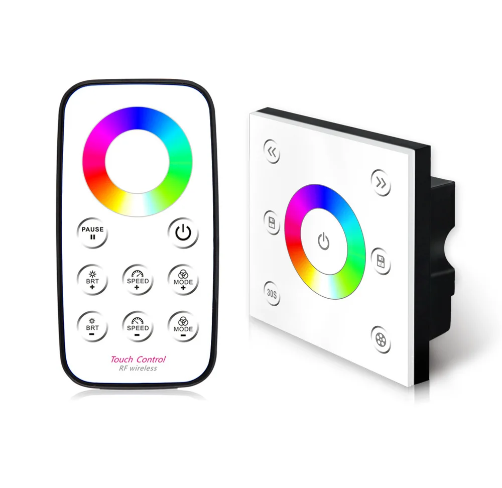 Высококачественный беспроводной rgb-контроллер для светодиодных лент P3 + T3 со сменными цветами rf-контроллер rgb 12 В постоянного