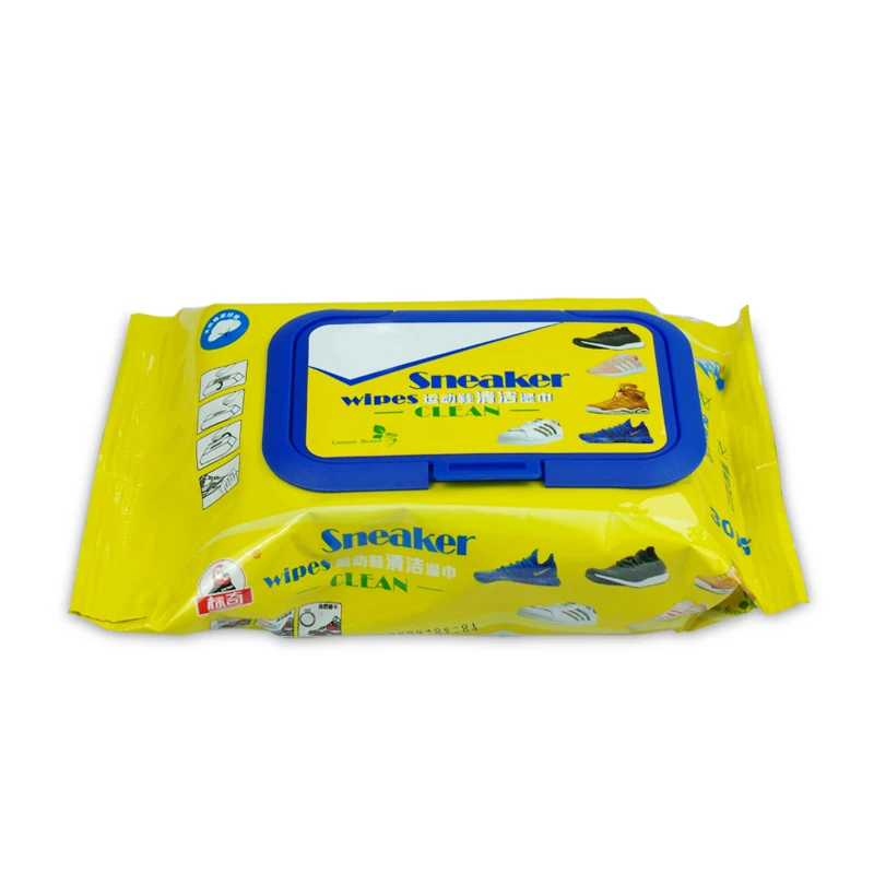 OEM Custom 30Pcs Pack Disposable Polish Shoe Leather Cleaning Sneaker Wipes