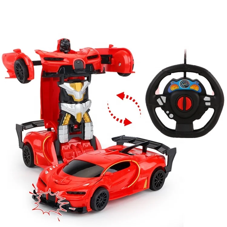 
Wholesale cheap baby kids impact of deformation remote control transformed car toy 