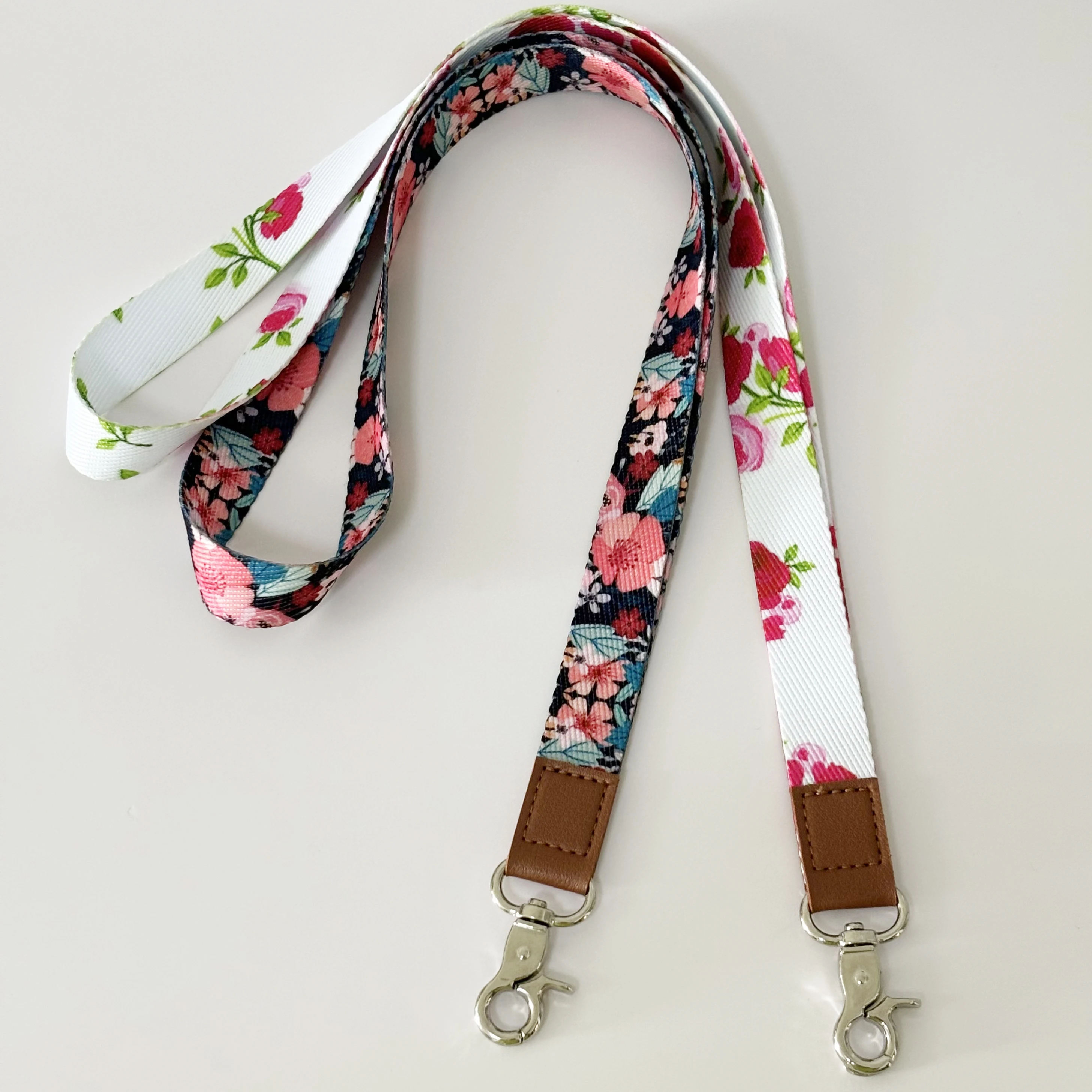 Lanyard Factory Personalized Fashion Women Leather Sublimation Phone Neck Strap Custom Key Lanyard