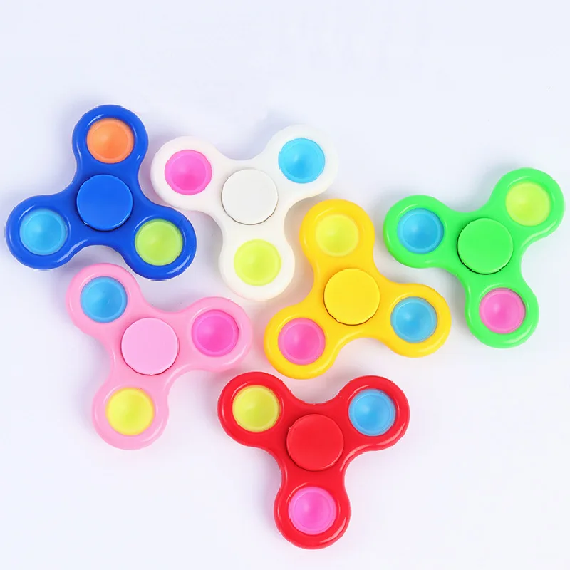 2021 Factory price simple dimple fidget spinner push pop toys for kids adults