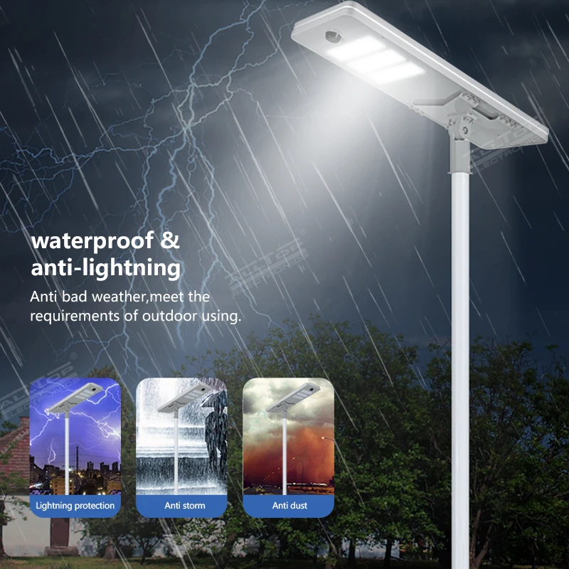 
ALLTOP Outdoor 50 100 150 200 250 watt Wireless IP65 Waterproof Motion Sensor All In One Solar Street Lights 