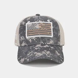 American flag camouflage patchwork mesh breathable baseball hat