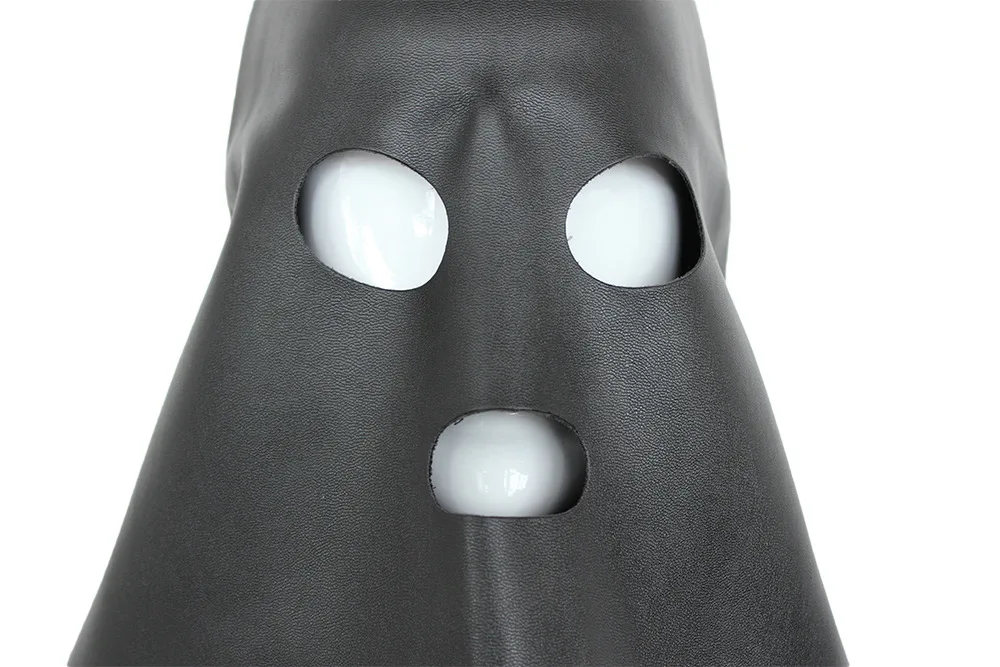 PU Leather Head Mask BDSM Hood Mask Open Eye Headgear Role Play Erotic Fetish Open Mouth Hood Slave Restraint Kinky Halloween