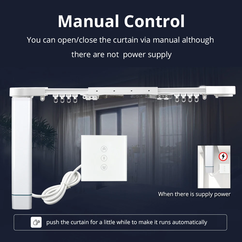 Zemismart Tuya Zigbee Switch with Rail Smart Home Tuya Smart Life APP Alexa Echo Google Home Control Electric Curtain Motor