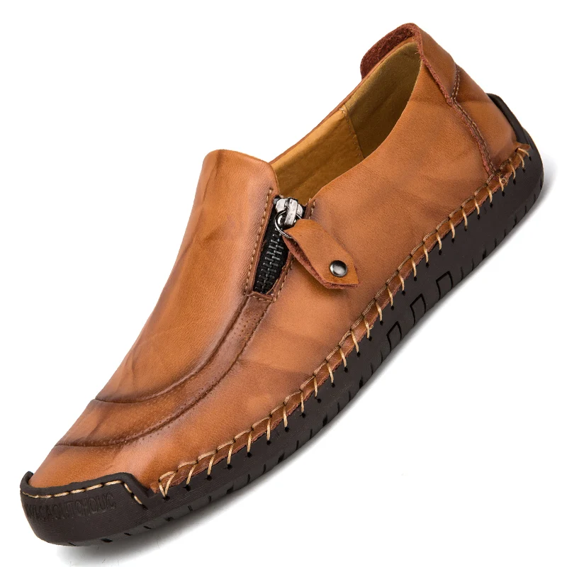 Shoe factory 100% handmade leather shoes Italian style comfort Men soft moccasin leather driving other trendy shoes