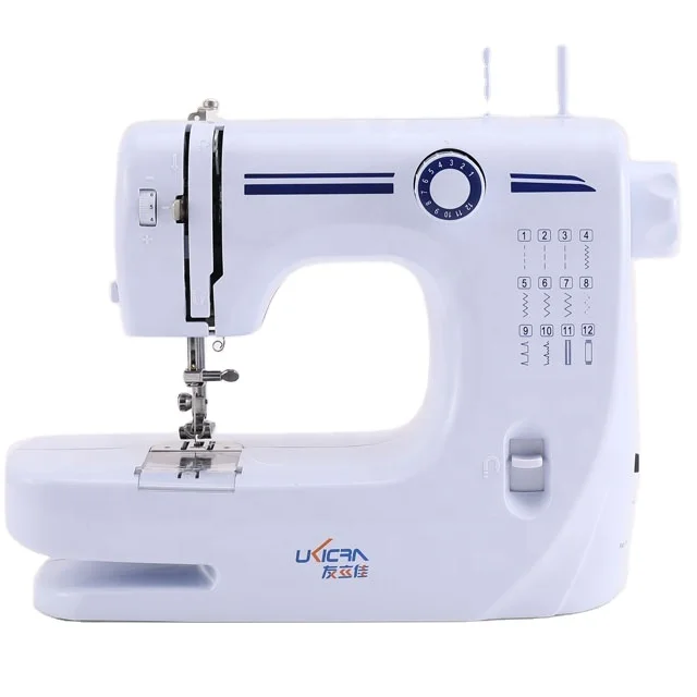12-Stitch Electric Household Multifunctional Sewing Machine with Locking Buttonhole European American Certified for Leather Use
