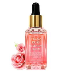 essential extract petals 100% pure 15ml with gold serum  bottle hot selling best 3 in 1anti aging pink rose natural face serum