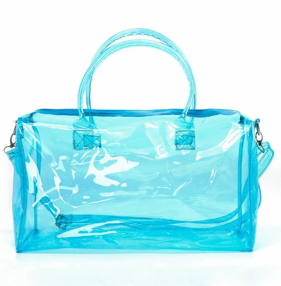 wholesale spend the duffel over night pvc duffle handbag with customize logo