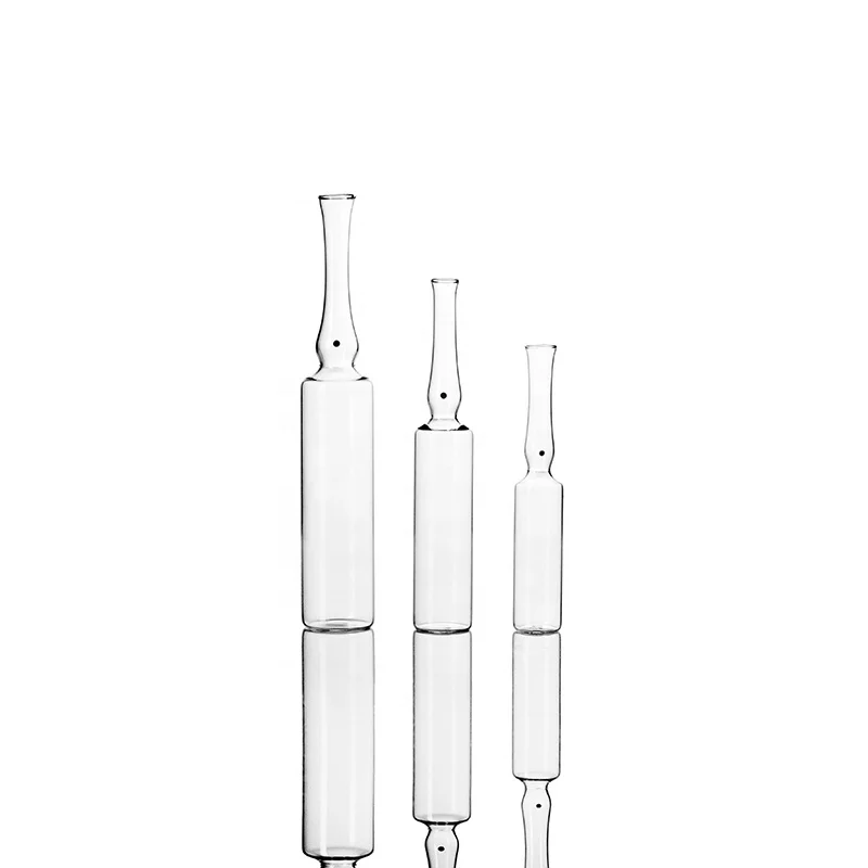 2ml clear borosilicate  glass ampoule medical cosmetic use