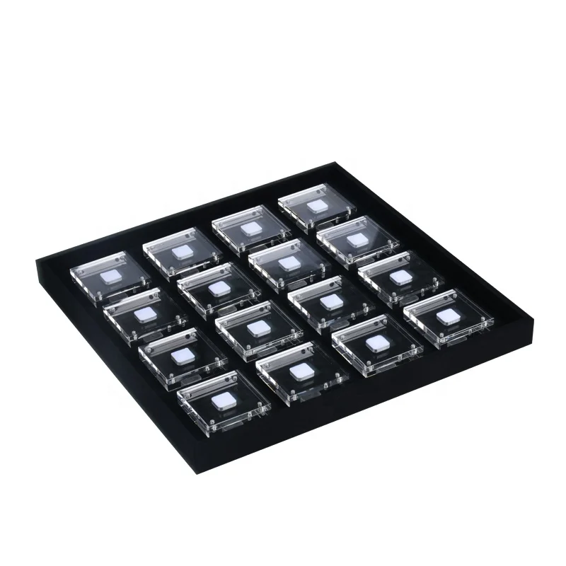 Acrylic Diamond/gemstone Black/white Display Box Gemstone Cases & Displays
