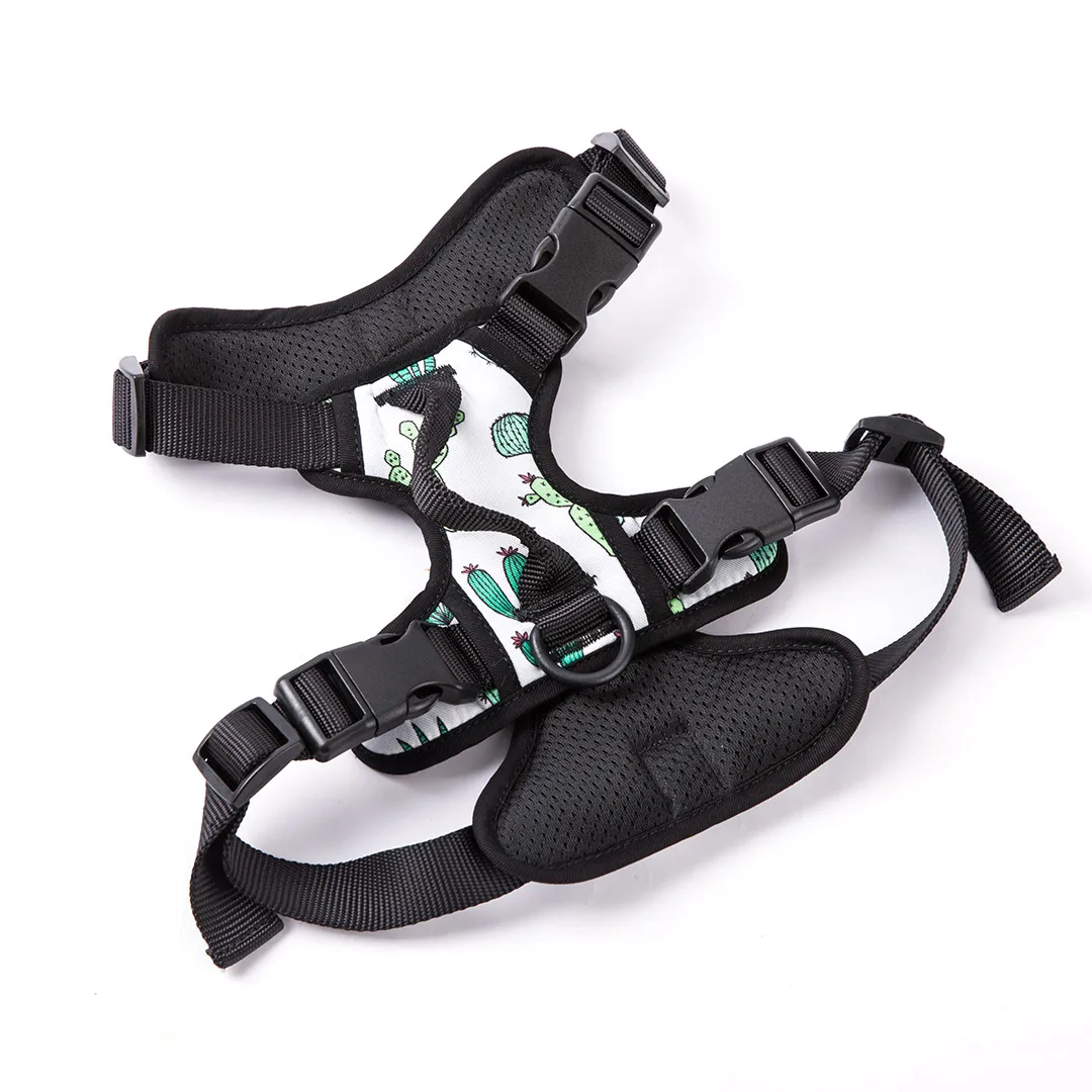 All Weather Mesh Harness And Reflective Dog Pet Leash With Neoprene Handle For Small Medium And Large Breed Puppies