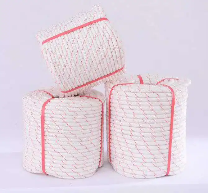 Manufacturing 1-20mm PP/Polyester/Nylon Ropes Wholesale Nylon Braided Rope cord