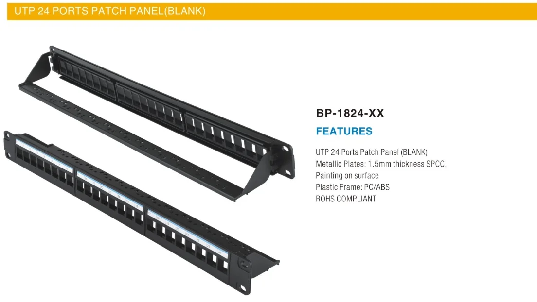 Высокое качество Прямая продажа с фабрики Горячая распродажа! 19 дюймов CAT6 FTP 24 портовая коммутационная