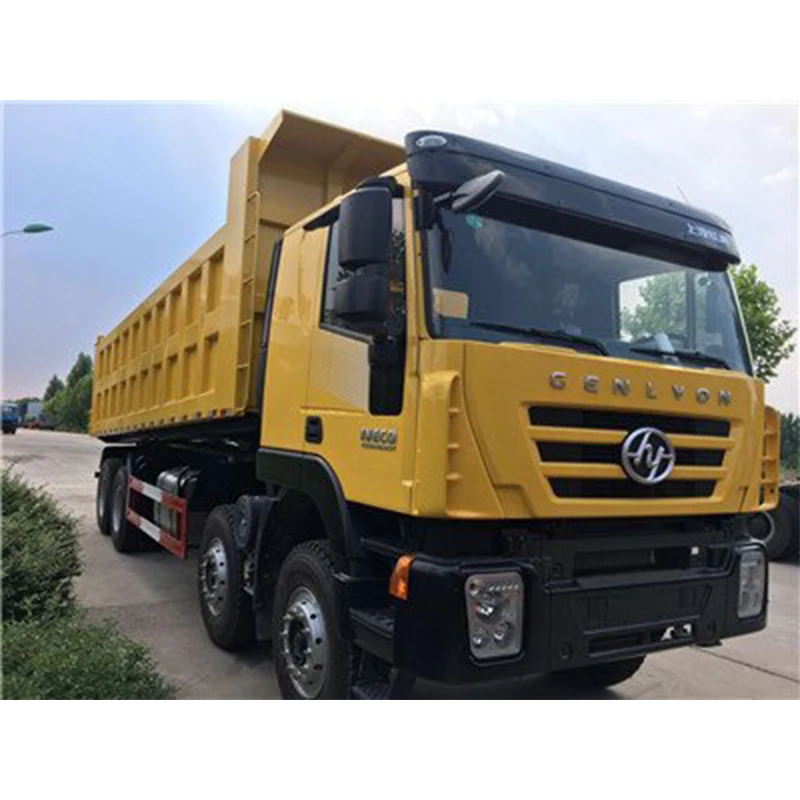 China famous brand SAIC IVEC O GENLYON 12wheel dump tipper truck