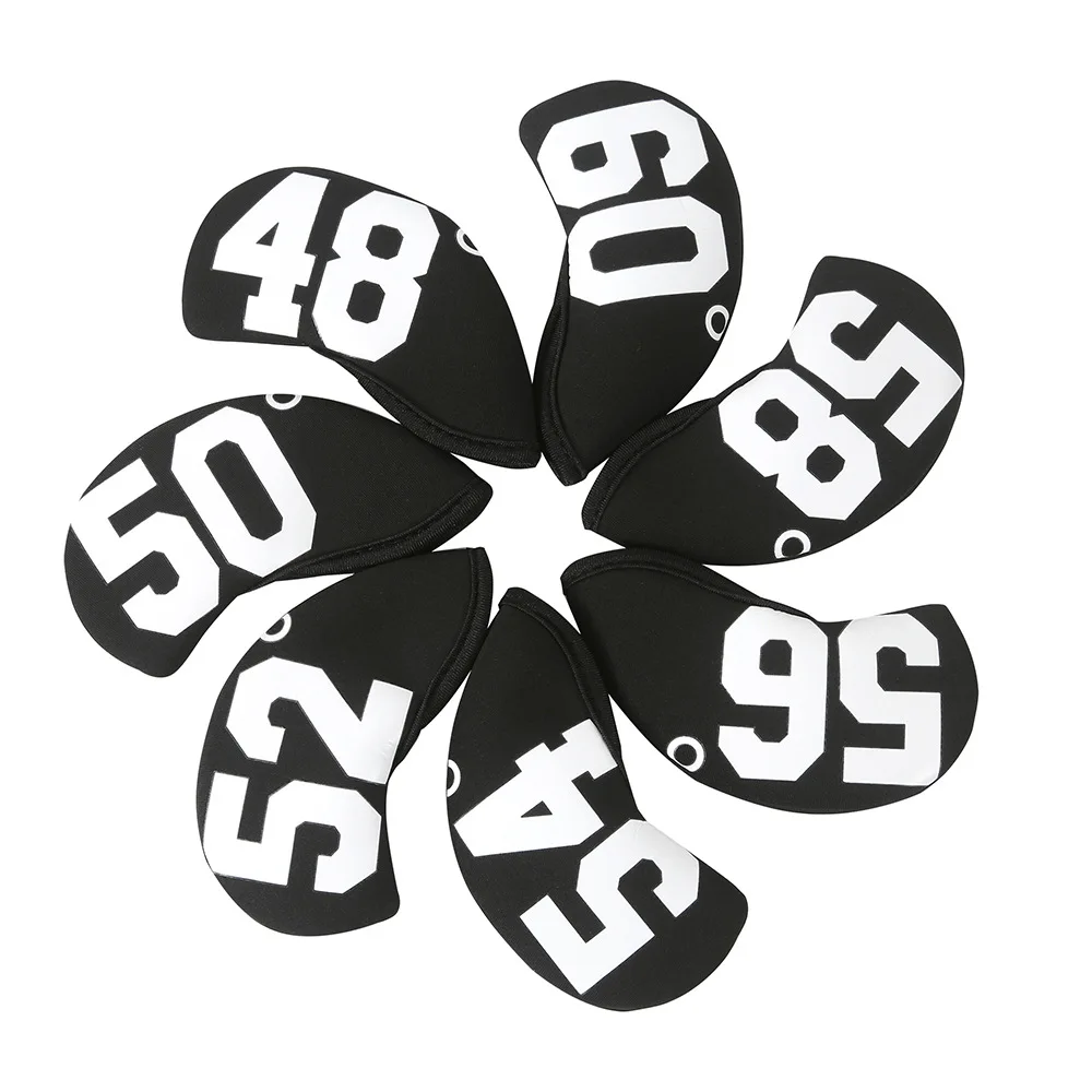 7pcs Large Number Golf Wedge Covers Set Headcovers 48 50 52 54 56 58 60