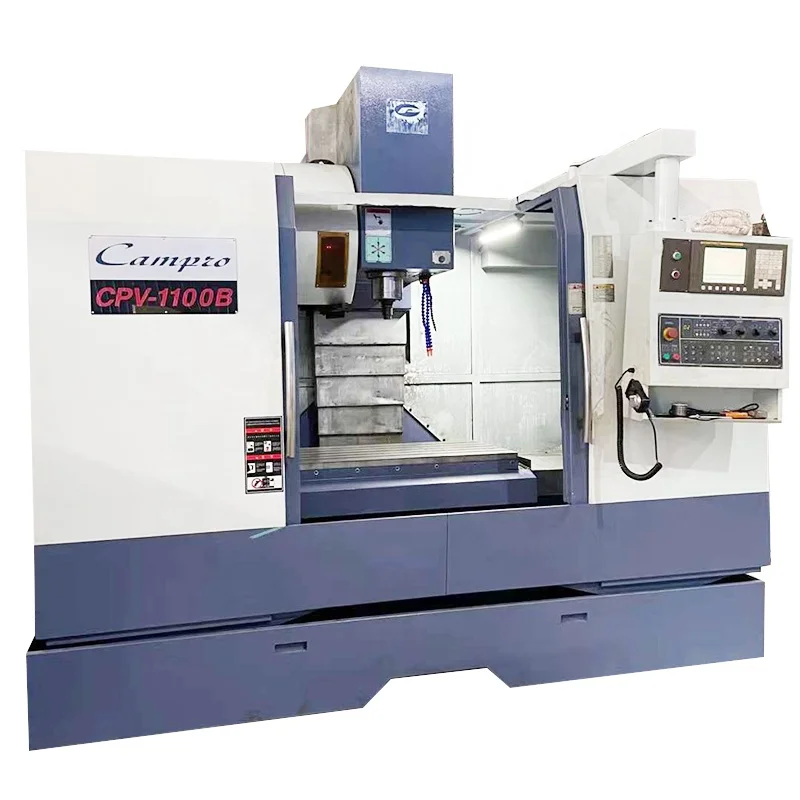 Used Taiwan brand  campro vmc 1100 FANUC 3 axis hard rail Metal Vertical CNC Milling Machine