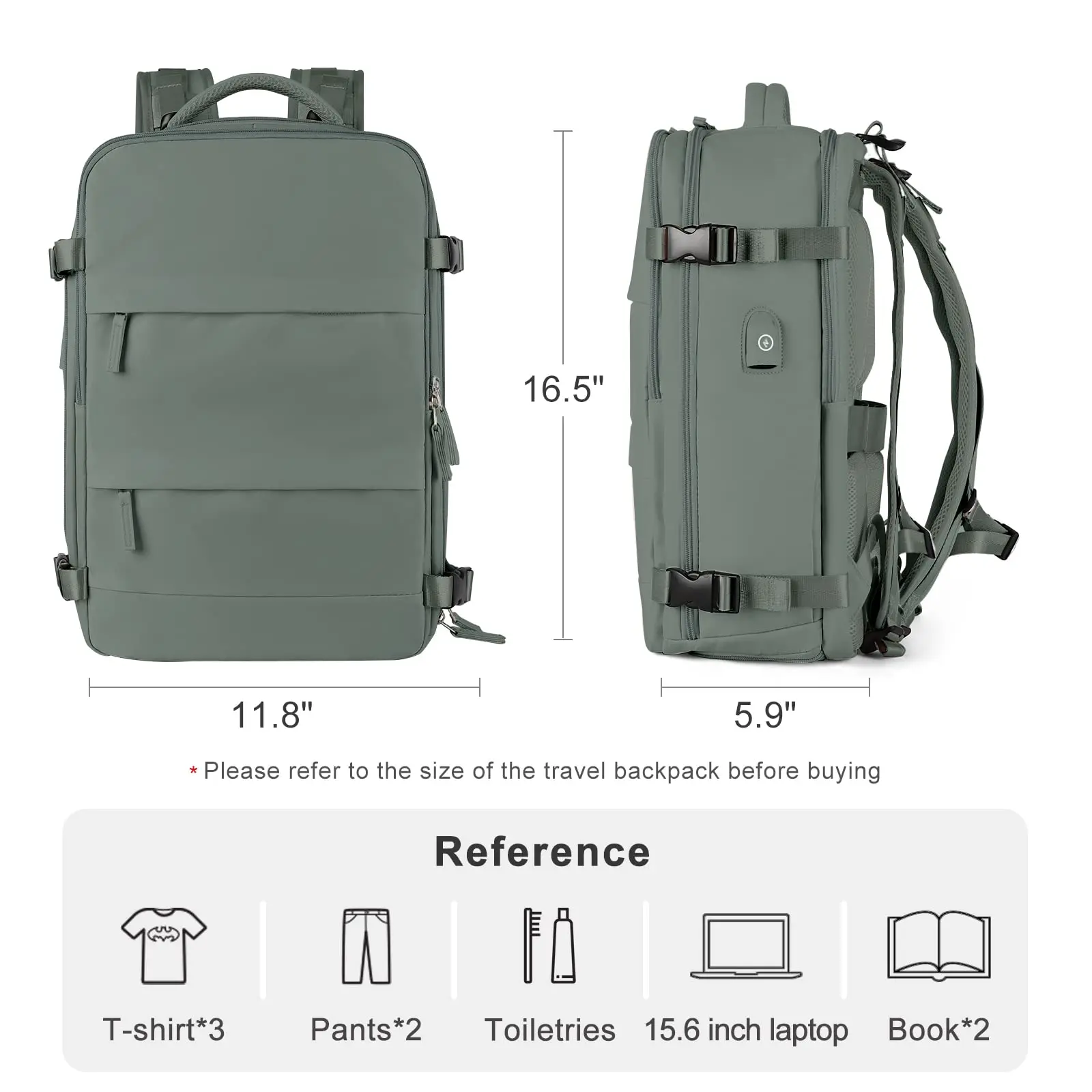 Ladies Outdoor Waterproof Custom Logo Comfort Multi Space Large Size Business Travel Laptop Bag Backpack Carry On With Usb